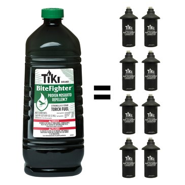 Tiki Brand BiteFighter Cedar + Citronella 4-Pack Tiki Torch Fuel, 100 oz 